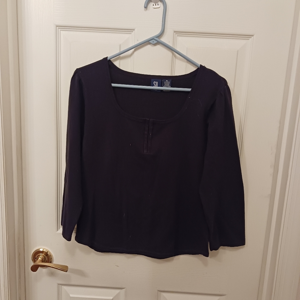 SO GSJC Women's Top size XL Black Casual